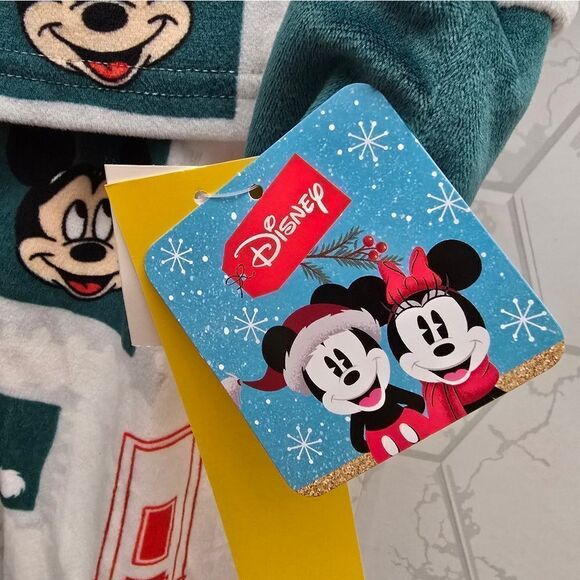 NWT Kids' Christmas Disney Mickey Minnie Mouse 2pc Snug Fit Pajama Set, size 10 - Picture 5 of 8
